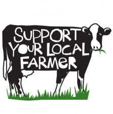 Support Local Farmer Cow Bumper Sticker